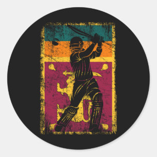 Sri Lanka Vlag Cricket T-Shirt Fan Speler Coach Ronde Sticker