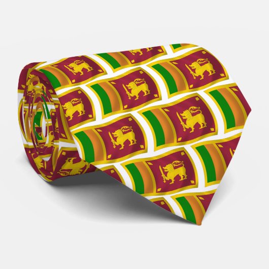 Sri Lanka Vlag Dasje Stropdas (Opgerold)