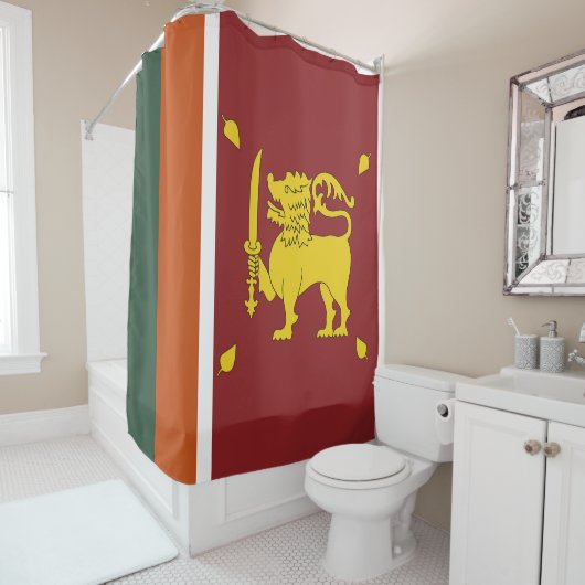 Sri Lanka vlag Douchegordijn (In situ)