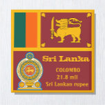 Sri Lanka vlag en Vajra Emblem, sport- en sportfan Magneet<br><div class="desc">Fridge Magnets: Sri Lanka & Vajra Emblem - hou van mijn land en Sri Lanka vlaggeschenken voor patriotten/sportfans</div>