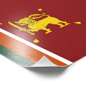 Sri Lanka vlag Foto Afdruk (Hoek)