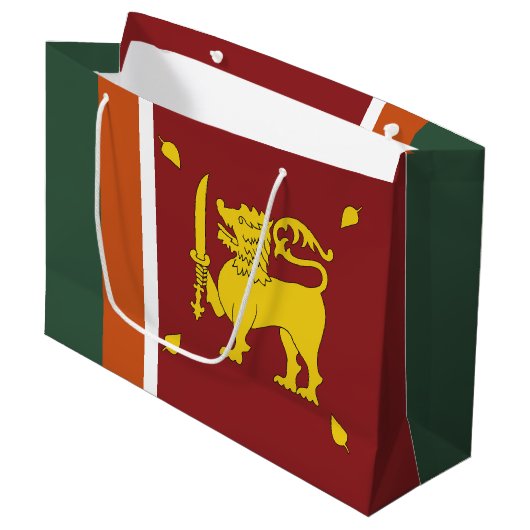 Sri Lanka vlag Groot Cadeauzakje (Voorkant Gekanteld)