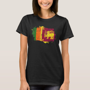Sri Lanka Vlag Grunge Landen Vlag Sri Lanka T-shirt