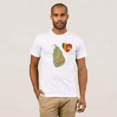 Sri Lanka Vlag Hart en Kaart T-Shirt (Voorkant volledig)