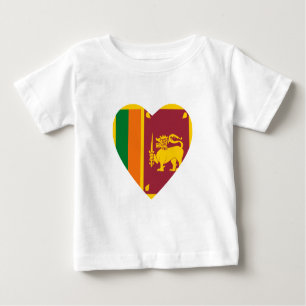 Sri Lanka Vlag Hart T-shirt