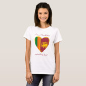 Sri Lanka Vlag Hartendief T-Shirt (Voorkant volledig)