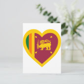 Sri Lanka vlag Heart Briefkaart (Staand voorkant)