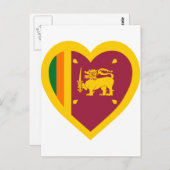 Sri Lanka vlag Heart Briefkaart (Voorkant / Achterkant)