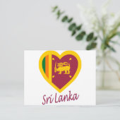Sri Lanka vlag Heart Briefkaart (Staand voorkant)