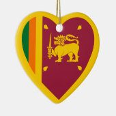 Sri Lanka vlag Heart Keramisch Ornament (Rechts)