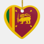 Sri Lanka vlag Heart Keramisch Ornament (Voorkant)