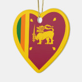 Sri Lanka vlag Heart Keramisch Ornament (Links)