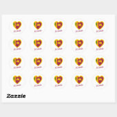 Sri Lanka vlag Heart Ronde Sticker (Vel)