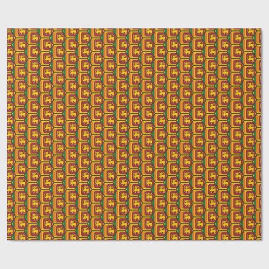 Sri Lanka-vlag Honingcomb Wrapping Paper Cadeaupapier (Vlak)