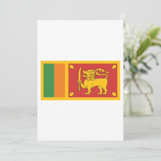 Sri Lanka vlag Kaart (Staand voorkant)