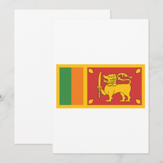 Sri Lanka vlag Kaart (Voorkant / Achterkant)