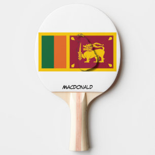 SRI LANKA VLAG & KAART Gepersonaliseerd Tafeltennisbatje