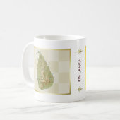 Sri Lanka vlag + kaartMok Koffiemok (Voorkant links)