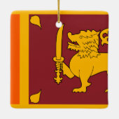Sri Lanka vlag Keramisch Ornament (Achterkant)