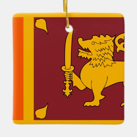 Sri Lanka vlag Keramisch Ornament (Voorkant)