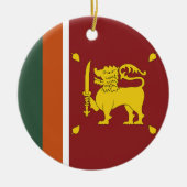 Sri Lanka vlag Keramisch Ornament (Voorkant)