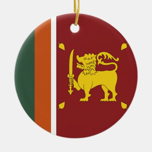 Sri Lanka vlag Keramisch Ornament (Voorkant)