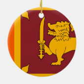 Sri Lanka vlag Keramisch Ornament (Achterkant)