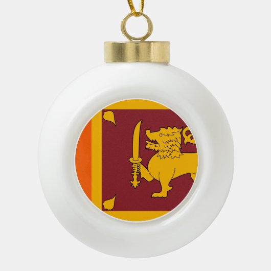 Sri Lanka vlag Keramische Bal Ornament (Voorkant)