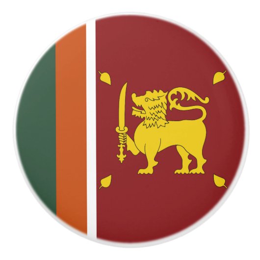Sri Lanka vlag Keramische Knop (Voorkant)