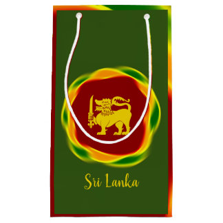 Sri Lanka Vlag kleuren en Gele Leeuw Sinhala Klein Cadeauzakje