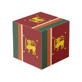 Sri Lanka vlag Kubus (Achter hoekig)