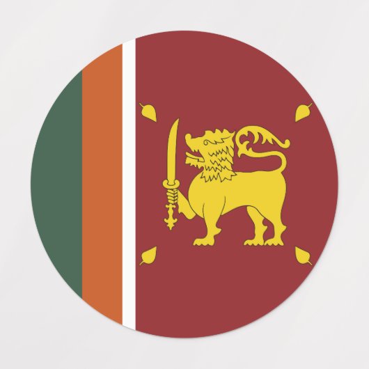 Sri Lanka vlag Labels (Design 2)