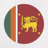 Sri Lanka vlag Labels (Design 1)