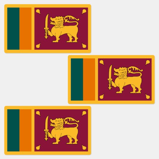Sri Lanka-vlag Labels (Groep)