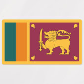 Sri Lanka-vlag Labels (Design 1)