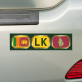 Sri Lanka Vlag Landkaart Code Bumpersticker (Op auto)