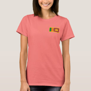 Sri Lanka Vlag + Landkaart T-Shirt