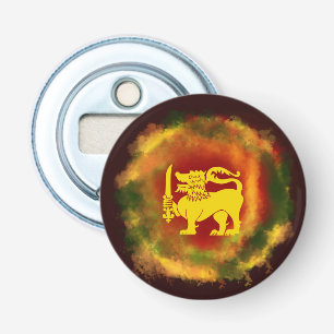 Sri Lanka Vlag Leeuw ontwerp voor Sri Lankanen Button Flesopener