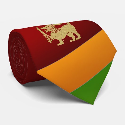Sri Lanka Vlag Leeuw Stropdas (Opgerold)