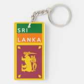 sri lanka vlag naam land sleutelhanger (achterkant)