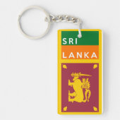 sri lanka vlag naam land sleutelhanger (Voorkant)