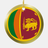 Sri Lanka Vlag Ornament (Achterkant)