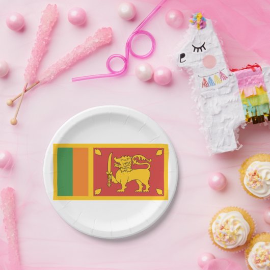 Sri Lanka vlag Papieren Bordje (Feest)