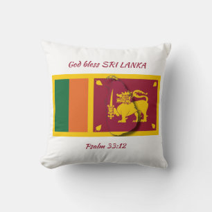 SRI LANKA VLAG Patriottische Schrift Custom Kussen