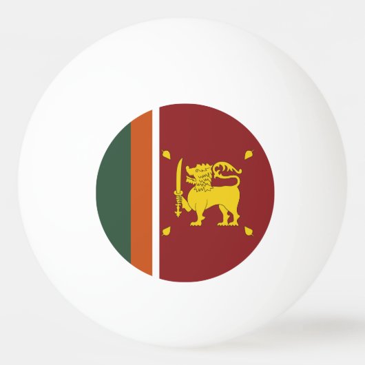 Sri Lanka vlag Pingpongbal (Voorkant)