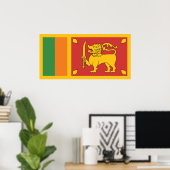 Sri Lanka vlag Poster (Thuiskantoor)