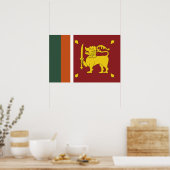 Sri Lanka vlag Poster (Keuken)