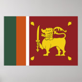 Sri Lanka vlag Poster (Voorkant)
