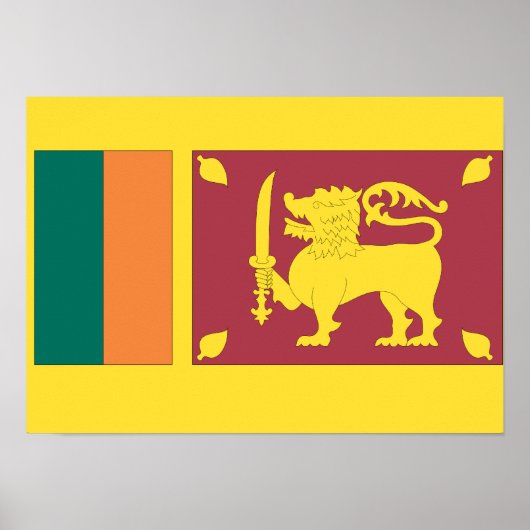 Sri Lanka vlag Poster (Voorkant)