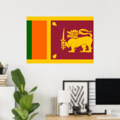 Sri Lanka vlag Poster (Thuiskantoor)